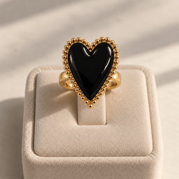 Anillo Heart Black
