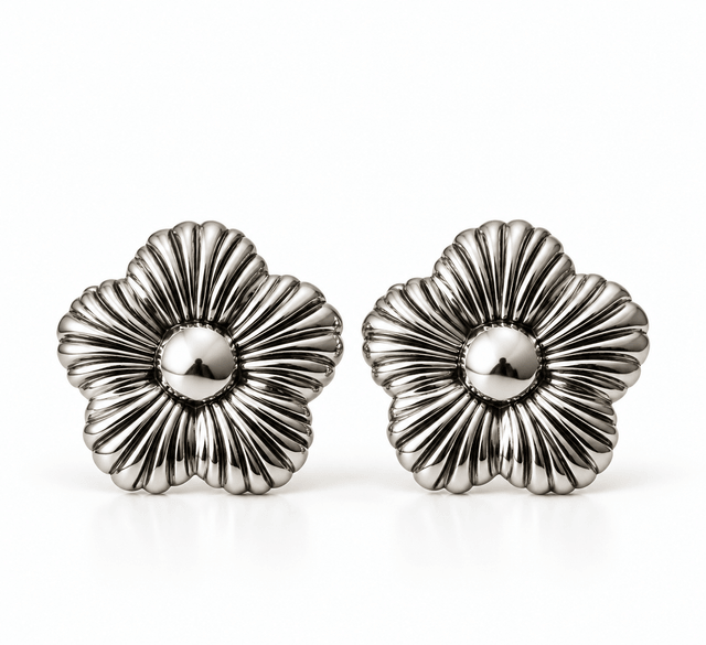 Aretes Camelia Plateados — foto 3