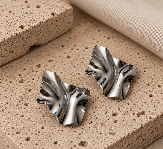Aretes Duna Plateados — foto 2