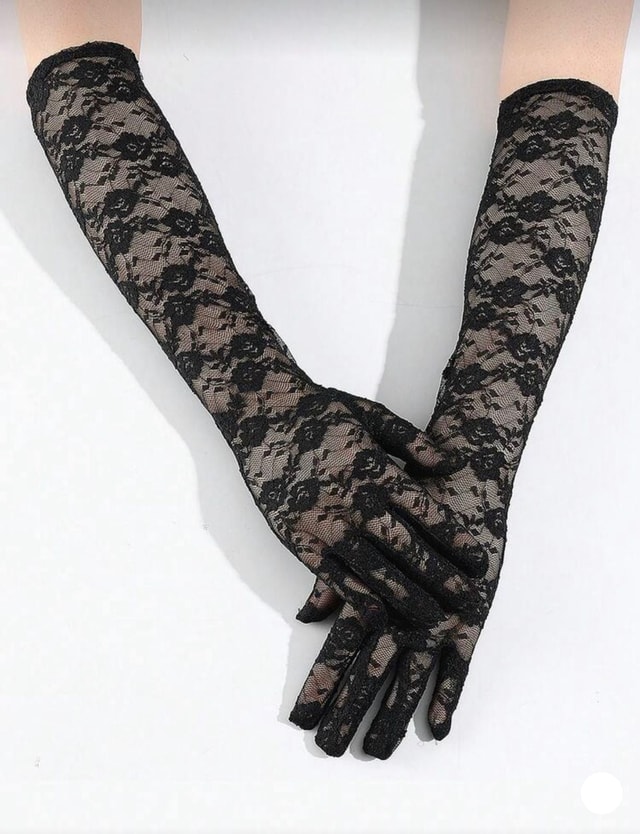 Guantes Largos de Encaje Floral — foto 1